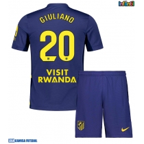 Camisa de Futebol Atletico Madrid Giuliano Simeone #20 Equipamento Secundário Infantil 2025-26 Manga Curta (+ Calças curtas)